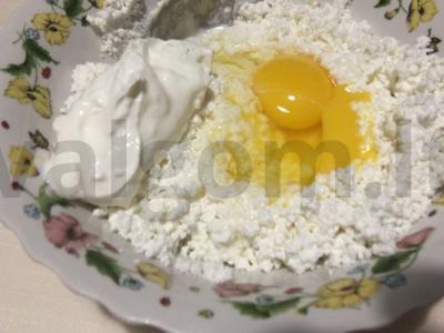 Varškės apkepas su mėlynėmis Žingsnis 2