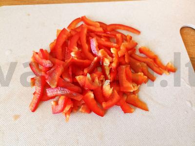 Raudonosios jūros salotos su kumpiu Žingsnis 1