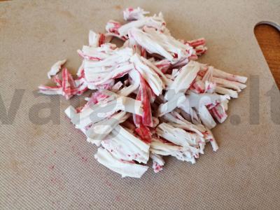 Raudonosios jūros salotos su kumpiu Žingsnis 3