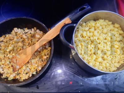 Makaronai, kepti su malta mėsa Žingsnis 6