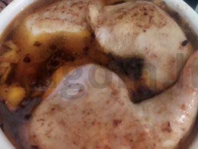 Kumpiai ir ryžiai su karameliniu braškių padažu Žingsnis 3