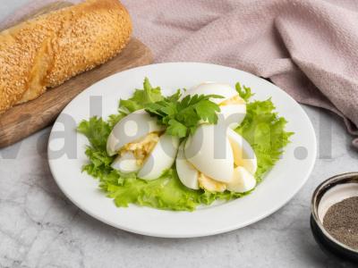 Įdaryti kiaušiniai "Tulpės" su lydytu sūriu ir česnaku Žingsnis 5