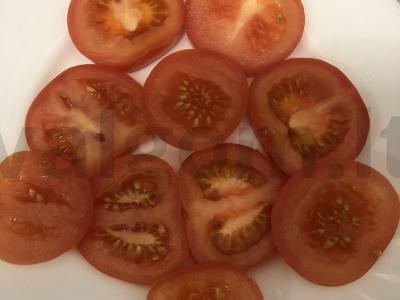 Pomidorai su sūriu Žingsnis 1