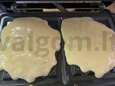 Moliūgų vafliai su grietine. Žingsnis 6