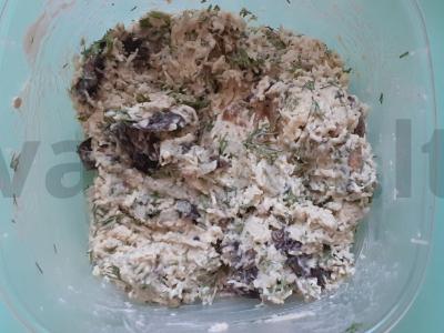 Tartaletės su keptais grybais, sūriu ir krapais Žingsnis 3