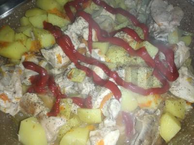 Šeimos vištienos troškinio receptas Žingsnis 6