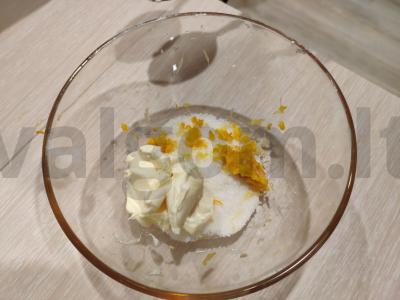 Šokoladiniai ir apelsinų sausainiai Žingsnis 2