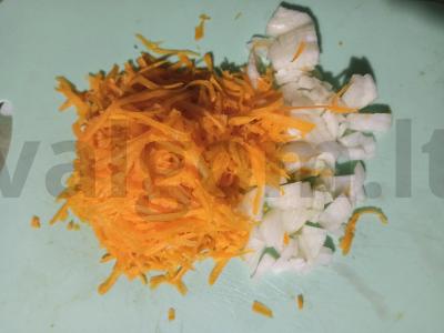 Menkė su rudaisiais ryžiais ir moliūgais Žingsnis 2