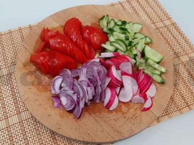 Daržovių salotos Žingsnis 2