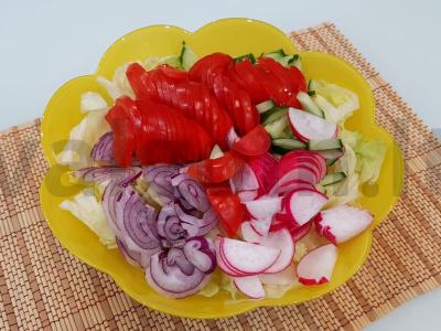 Daržovių salotos Žingsnis 3