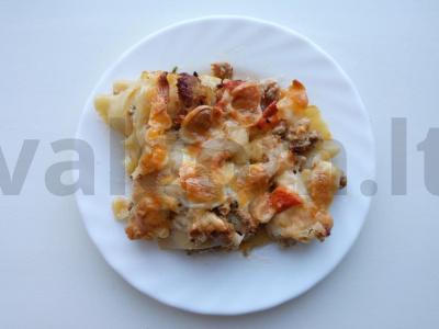 Skani lazanija su malta jautiena pagrindine nuotrauka