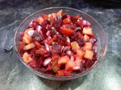 Vinaigrette su marinuotais agurkais ir garstyčiomis Žingsnis 4