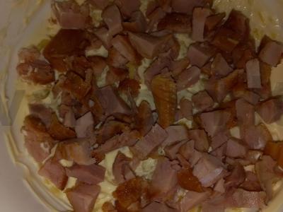 Salotos "Įkvėpimas" su rūkyta vištiena ir grybais Žingsnis 1