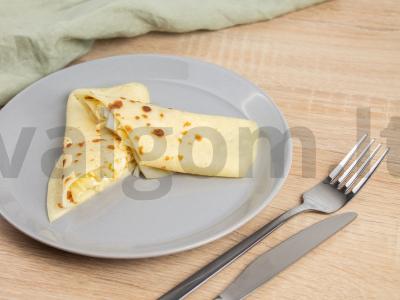 Kiaušiniais ir sūriu įdaryti blyneliai Žingsnis 5