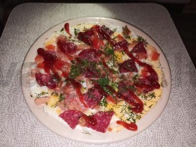 Mano tobula kiaušinienė su rūkyta dešra ir krapais pagrindine nuotrauka