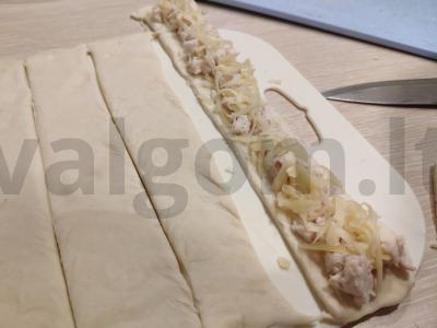 Vištienos ir sūrio paplotėliai Žingsnis 2