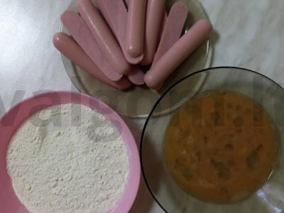 Keptos dešrelės tešloje Žingsnis 1