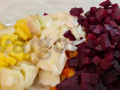 Vinaigretė su silke Žingsnis 2