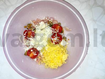 Romantika jūros salotos Žingsnis 1