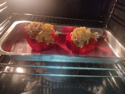 Kepta paprika su sūriu ir pomidorais Žingsnis 4