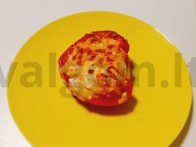 Kepta paprika su sūriu ir pomidorais pagrindine nuotrauka