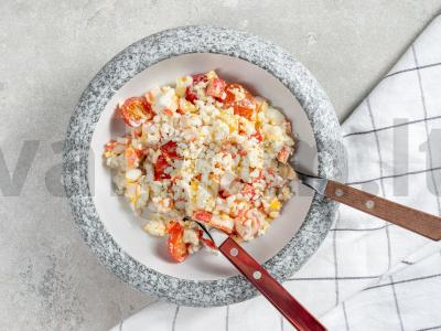 PP salotos su krabų lazdelėmis Žingsnis 2