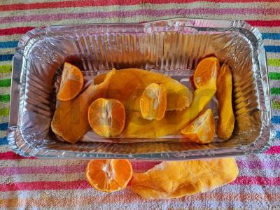 Anties kojos su mangais ir mandarinais Žingsnis 1