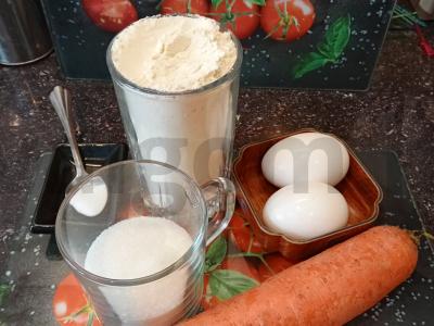 Morkų keksiukai "Ekonomika" Žingsnis 1