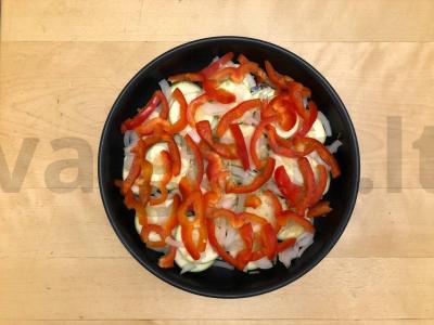 Keptos cukinijos su paprikomis Žingsnis 2