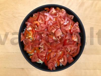 Keptos cukinijos su paprikomis Žingsnis 3