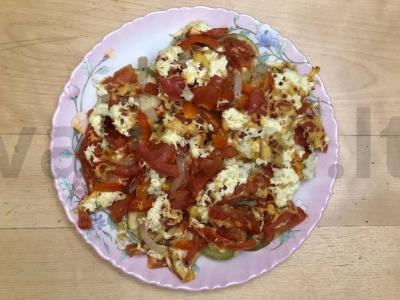 Keptos cukinijos su paprikomis pagrindine nuotrauka