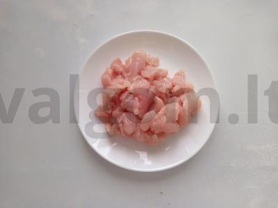 Kreminis troškinys su vištiena Žingsnis 1