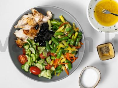 Salotos su vištiena ir šparaginėmis pupelėmis Žingsnis 5