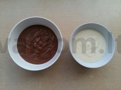 Švelnus šokolado ir vanilės pudingas Žingsnis 2