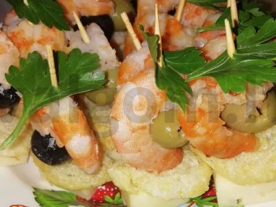 Krevečių ir sūrio kanapės Žingsnis 4