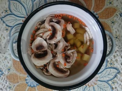 Grikių sriuba su grybais Žingsnis 3