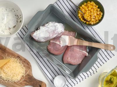 Kepta kalakutiena su kukurūzais Žingsnis 1