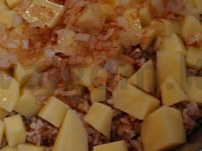 Dolma su kviečių kruopomis Žingsnis 5