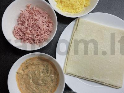 Picos suktinukas su dešra ir žolelėmis Žingsnis 1