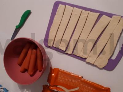 Dešrelės tešloje "Quick" Žingsnis 3