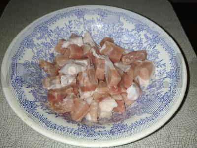 Kiaulienos guliašas su bulvių koše ir padažu "Kaip vaikystėje" Žingsnis 3