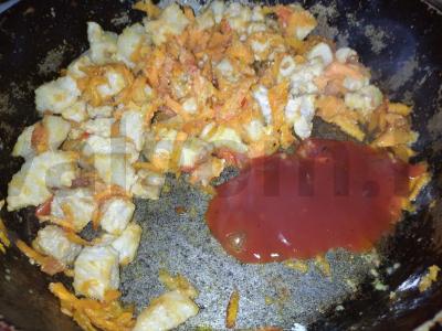 Kiaulienos guliašas su bulvių koše ir padažu "Kaip vaikystėje" Žingsnis 7