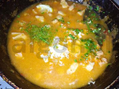 Kiaulienos guliašas su bulvių koše ir padažu "Kaip vaikystėje" Žingsnis 10