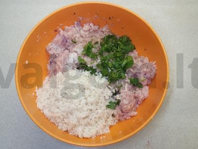 Mėsos kukuliai su džiūvėsėliais Žingsnis 2