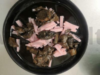 Kumpio ir grybų omletas Žingsnis 6