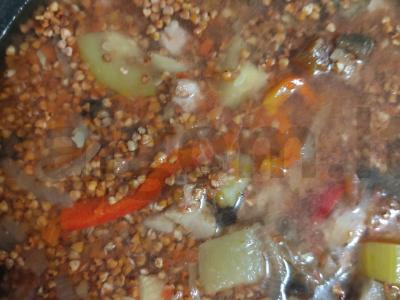 Miško grybai su mėsa ir grikiais Žingsnis 4