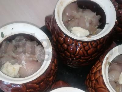 Vištiena puoduose su grietinėlės padažu Žingsnis 5