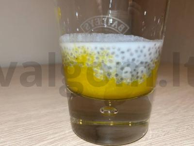 Mango pudingas su chia sėklomis Žingsnis 2