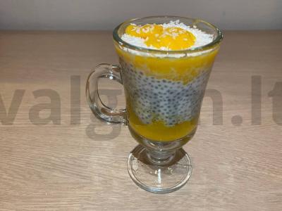 Mango pudingas su chia sėklomis pagrindine nuotrauka