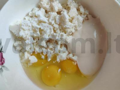 Aromatingas varškės apkepas su vištienos filė ir brokoliais Žingsnis 2